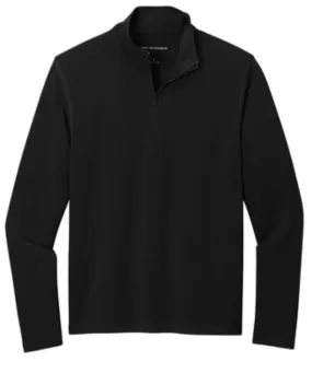 Bombers Black 1/4 zip Microterry Shirt