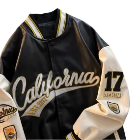 Cali Retro Letter Embroidered Jackets