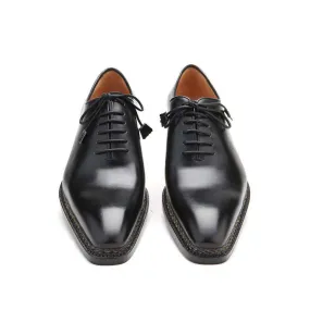 Caporicci Italian Norwegian Construction Mens Designer Shoes 1400 Leather Nero Black Oxfords (CAP1107)