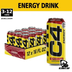 Cellucor C4 Original Energy Drink, Enhance Endurance, Performance and Muscle Support, Hydration, 16oz, 3-12 cans