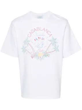 Crayon Tennis-print T-shirt