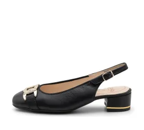 Gallant Sling Women's Chain Block Heel Pump 35mm - Black 84