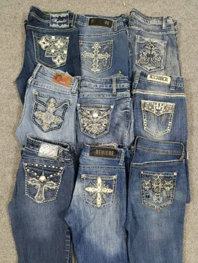 HD112 Premium Ladies Y2K Flared Jeans - 22 pcs