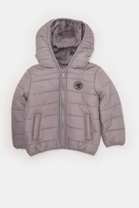 Infant Boys Grey Hooded Jacket