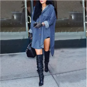 High-Waisted Denim