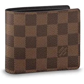 Louis Vuitton Damier Ebene Canvas Brown Leather Wallet
