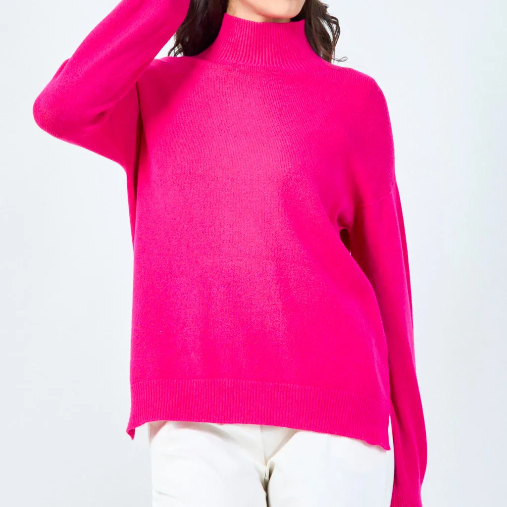 Mock neck cozy sweater wholesale