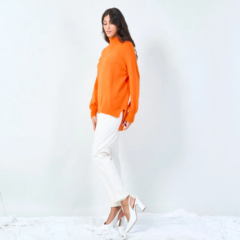 Mock neck cozy sweater wholesale