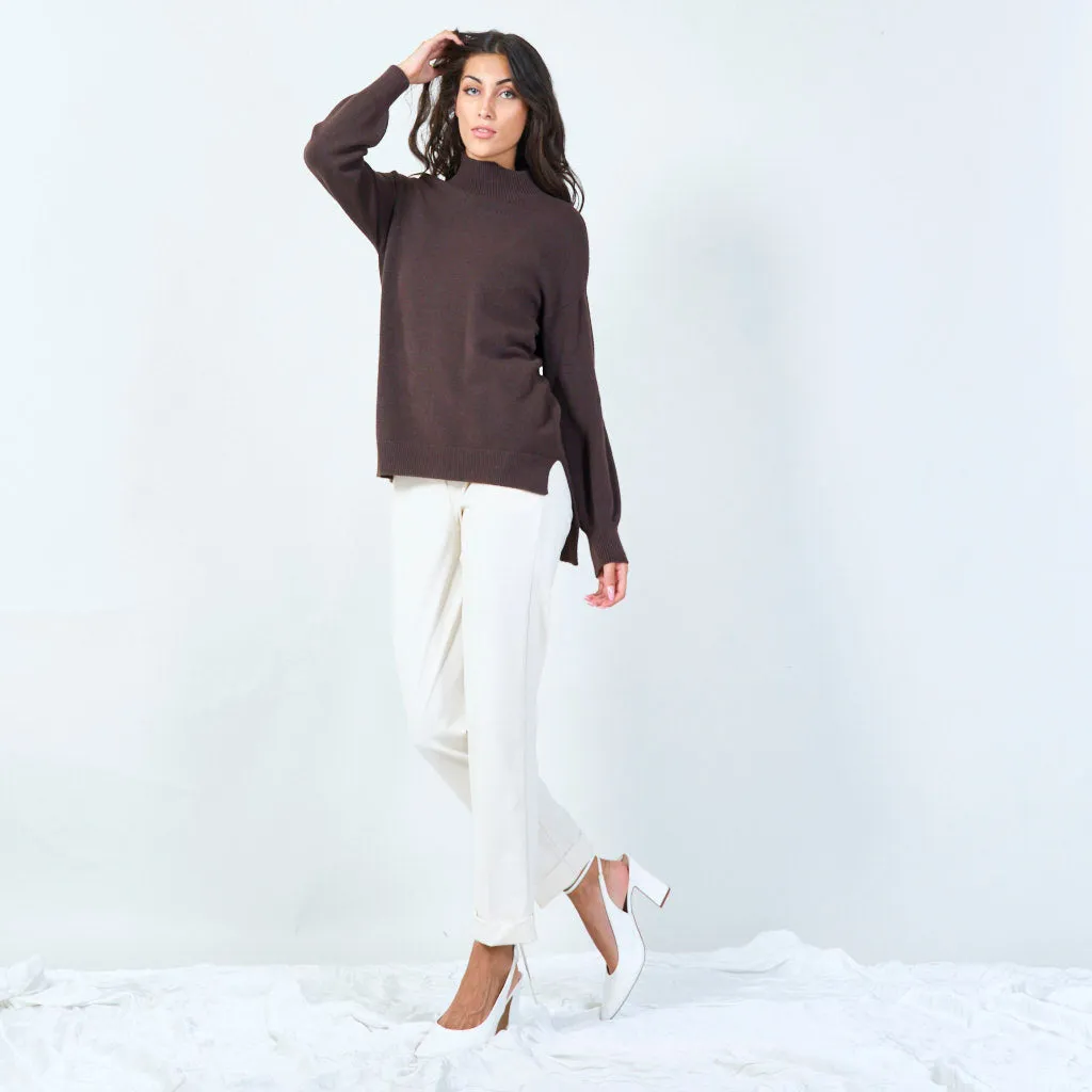 Mock neck cozy sweater wholesale