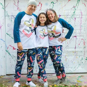 "Boundless Love" Adult Mathematical Symbols Fuzzy Fleece Jogger Pants