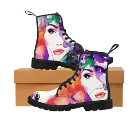 Shoes: Custom Women's Canvas Boots