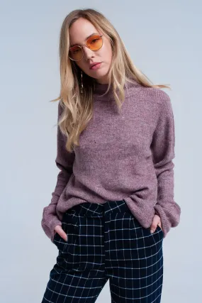 Soft knit lilac sweater