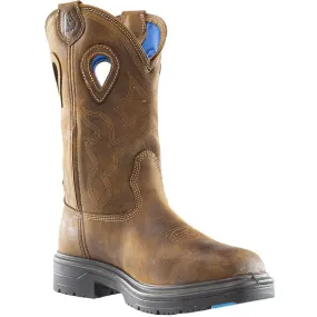 Steel Blue Men's Heeler Met Steel Toe WP Western Work Boot -Brown- 813904
