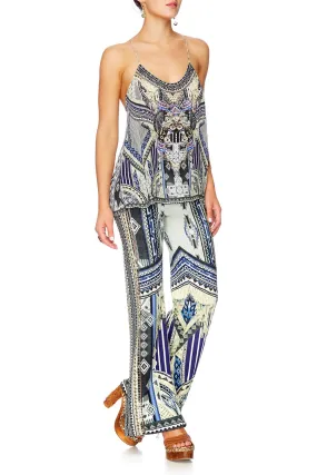 STRETCH FLARED TROUSERS TIE THE KNOT