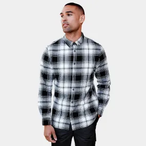 Threadbare Mens Matching Black Woven Checked Shirt