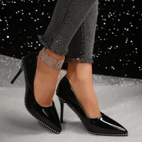 Women's Fashionable Steel Ball Pointed Toe Pumps 41857965S