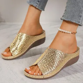 Women's Wedge Platform Slide Sandals 52285814C